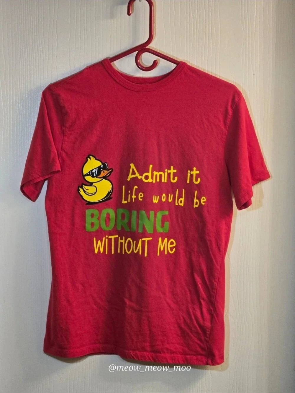 The Children's Place Boys Red Graphic T-Shirt XXL 16 Upcycled Funny Duck